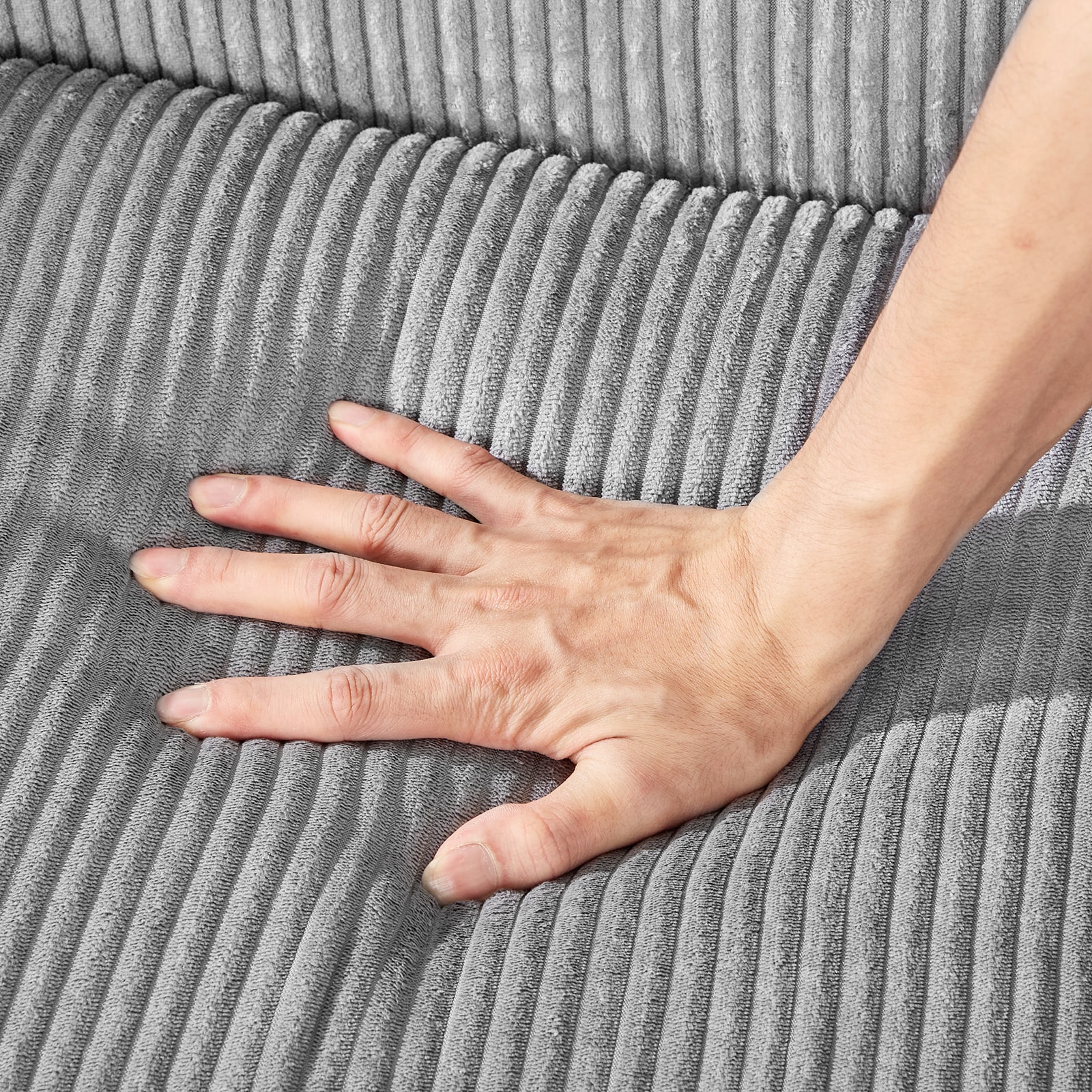 Loveseat Sofa, 63-Inch 2-Seats Couch For Living Room, Modern Small Corduroy Couch With Pocket Springs, Soft Cushions, Comfy Loveseat For Bedroom, Office Or Apartment, No Assembly Required, Gray_maomaolike.com